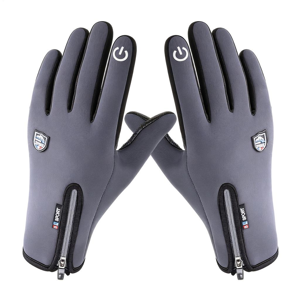 

Winter Gloves Waterproof Warm Cold Weather Outdoor Bike Riding Gloves For Women Teens Riders Boys Urban Road Mountain Dirt Lane серый