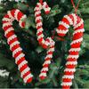 Christmas Candy Canes Christmas Tree Hanging Pendant White Red Lollipop Ornaments Christmas Decoration For Home New Year Party