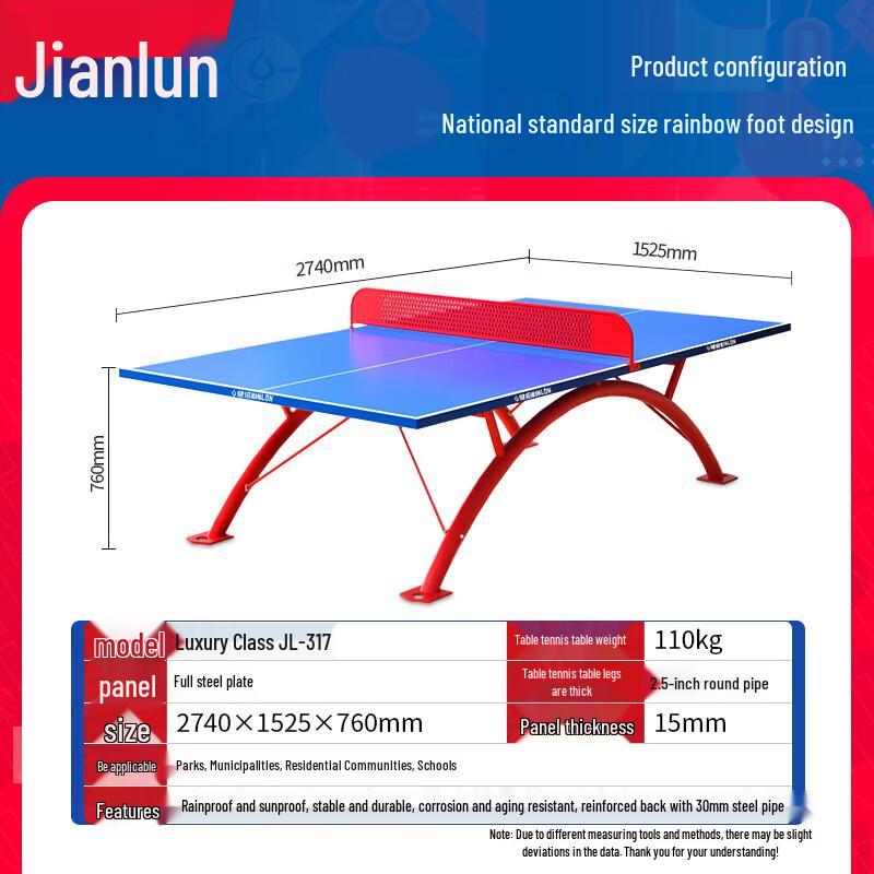 Jianlun JL3617 Outdoor Ping Pong Table