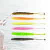 4.8/6/8cm Artificial Worm Baits Saltwater Fishing Tackle Accessories for Trout Fishing Soft Lures Paddle Tail Baits