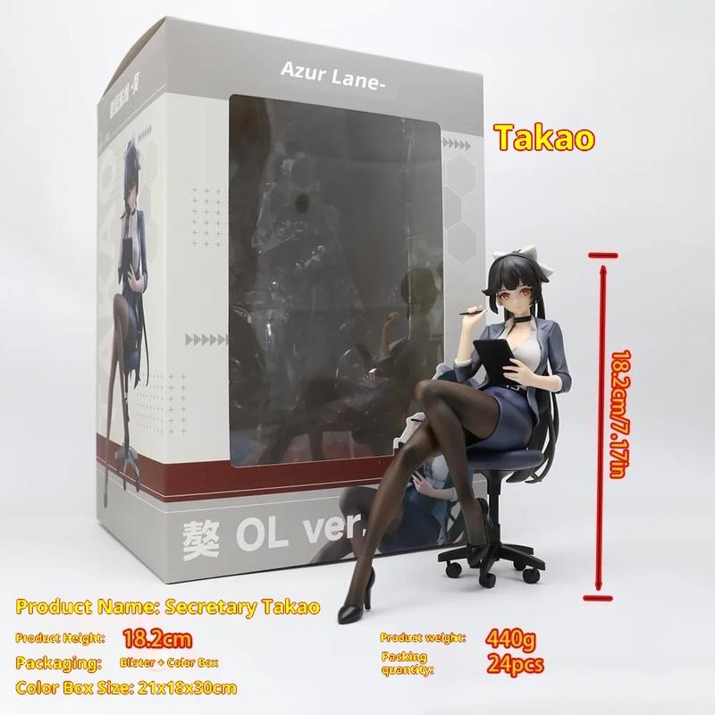 18cm Azur Lane Takao PVC Figure Model Game Statue Adult Collection Desk Decoration Doll Toy Gift