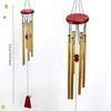 Metal Multi-Tube Wind Chime Car Interior Decoration New House Doorbell Ornament Red Wood Wind Chime Pendant