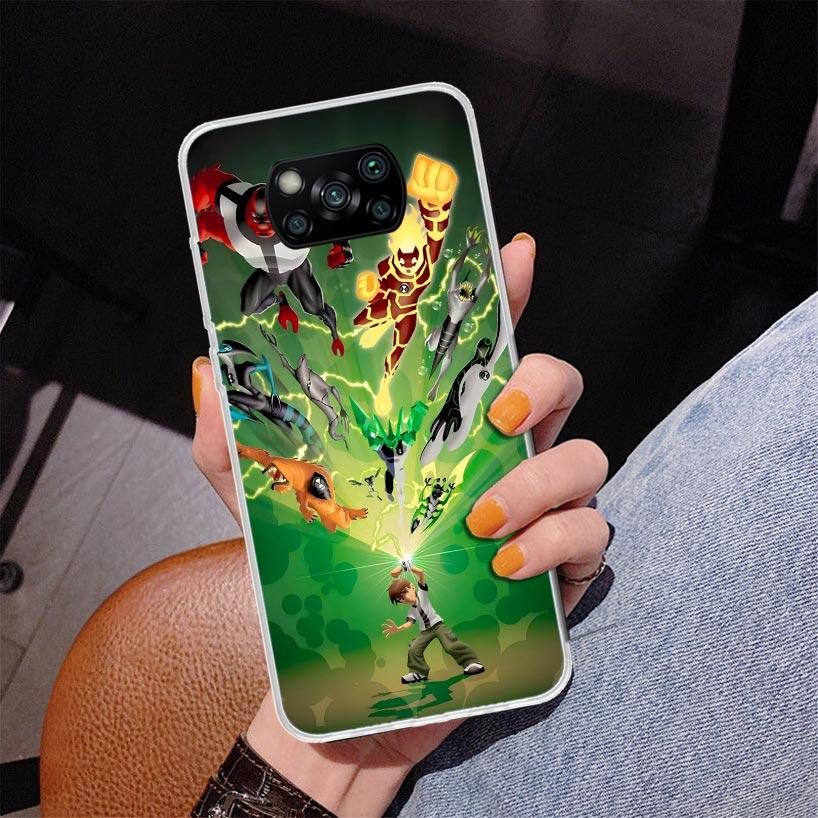 Cartoon Ben 10 Phnoe Case for Xiaomi Poco X5 X6 X7 Pro X4 Gt F7 Ultra M8 M7 Redmi 15C 15 13C 13 12C 12 Unique Cover Coque Poco X