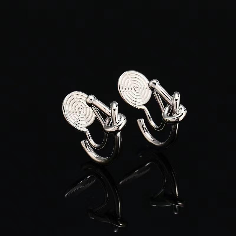

Minimalist Silver Knotted Commuter Mosquito Coil Holder Earrings & Painless Ear Clips