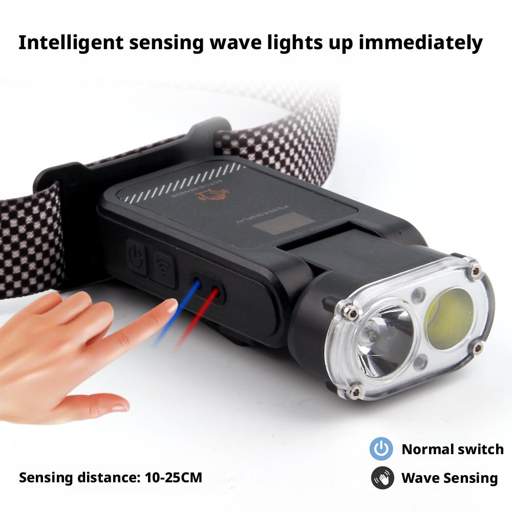 High-Intensity Long-Range Rechargeable Outdoor Portable Multi-Function Handheld Flashlight Smart Sensor Outdoor Night Driving Lights