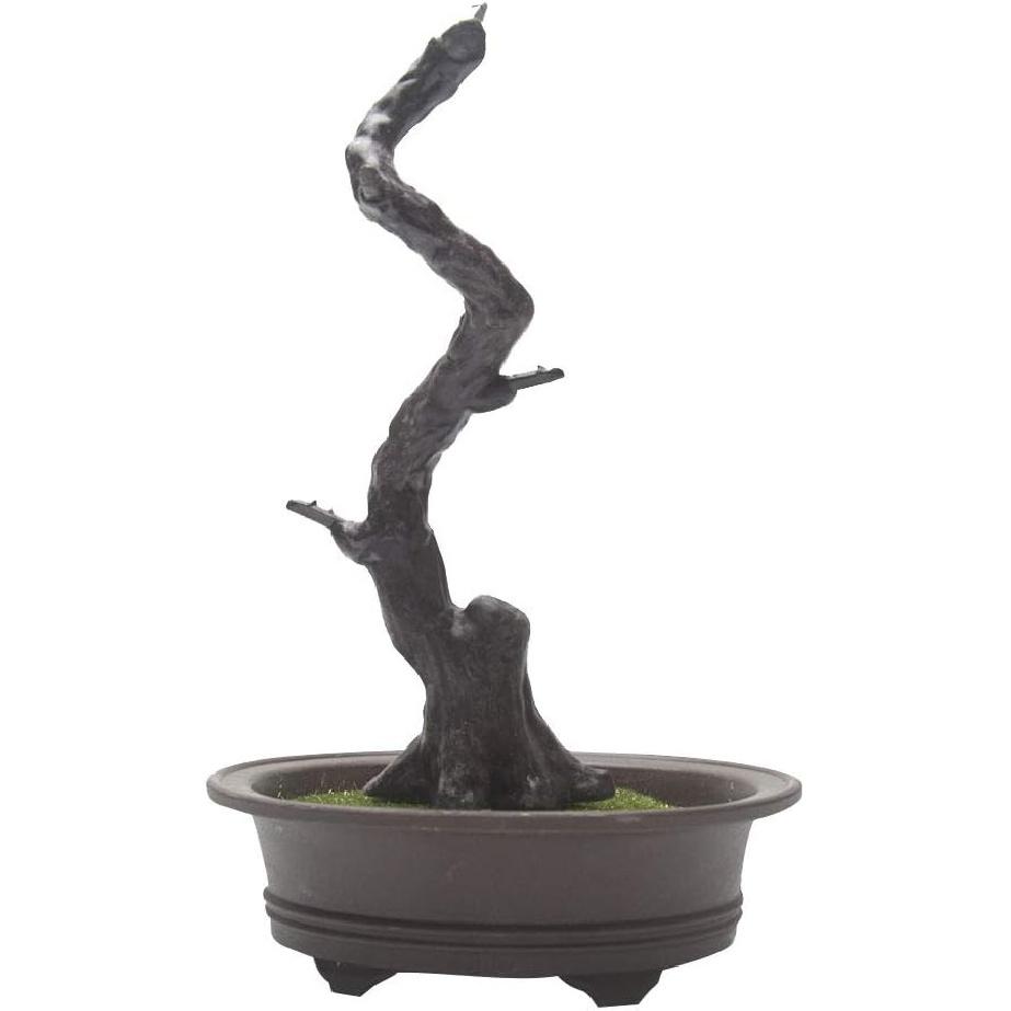 KOET Artificial Bonsai Pine Tree, 11Inch Faux Potted Plant Desk Display Fake Tree Pot Ornaments, Japanese Cedar Bonsai Plant for Home, Office