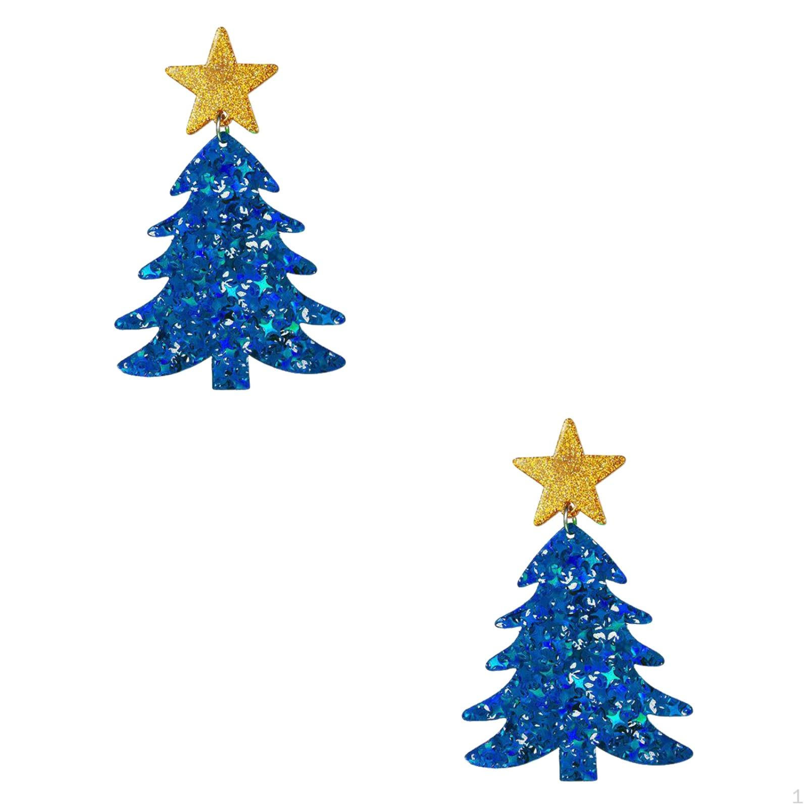 

Рождественские серьги-подвески для женщин, праздничные украшения для вечеринок и подарков blue