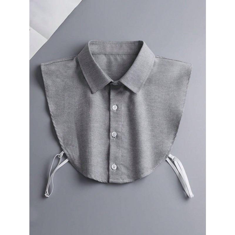 Women's Fashion Cotton Fake Collar for Suits - Minimalist Half-Shirt Style, Versatile & Convenient, Removable Collar