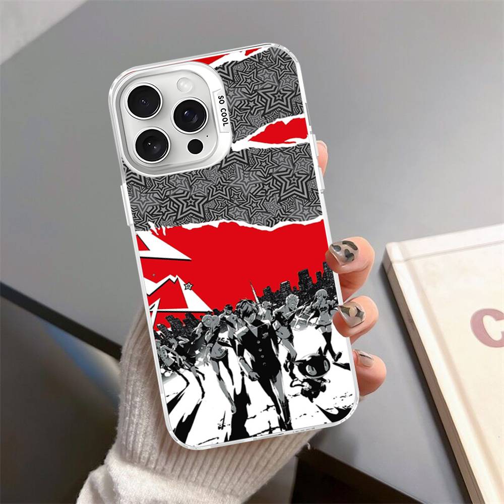Persona 5 Colorful Phone Case For iPhone 17 16 15 14 13 12 11 Pro Max Plus Matte Cover