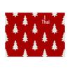 Christmas Print Cotton Linen Placemat – Heat Insulating, Waterproof Fabric for Kitchen Table Decor