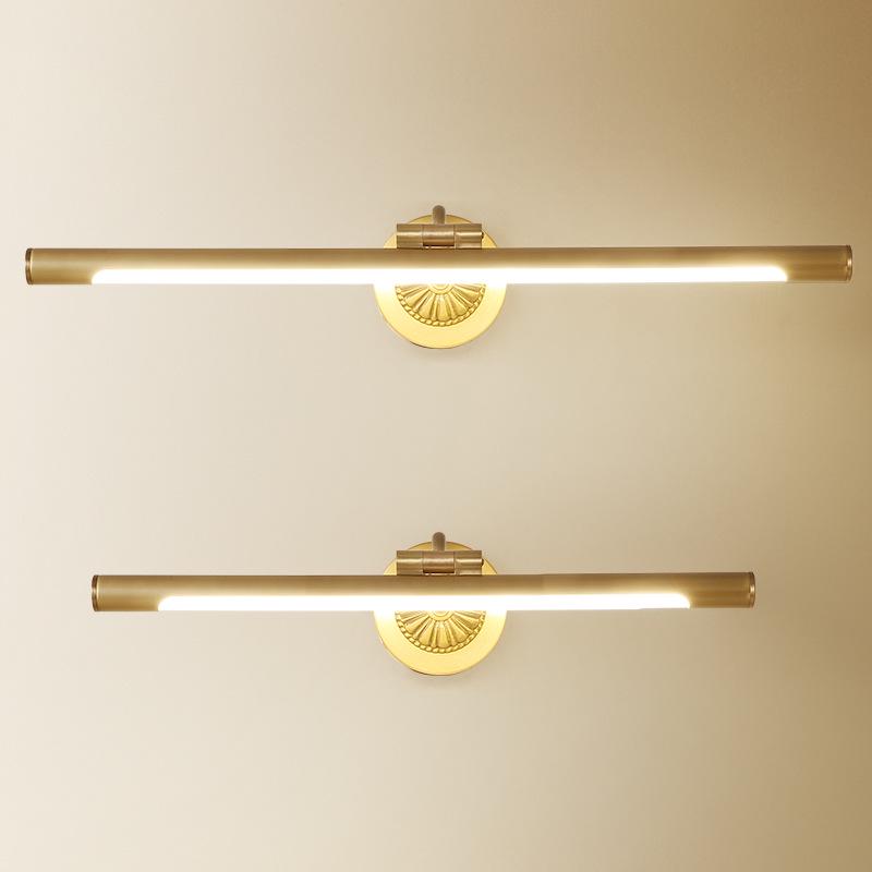 Nordic Copper Vanity Wall Light - American Retro Bathroom Design