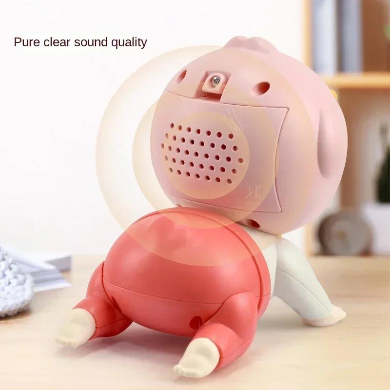 Baby Toys Learn To Crawl Guide Head Up Practi Training Puzzle Early Education Crawling Baby Sound Light Music