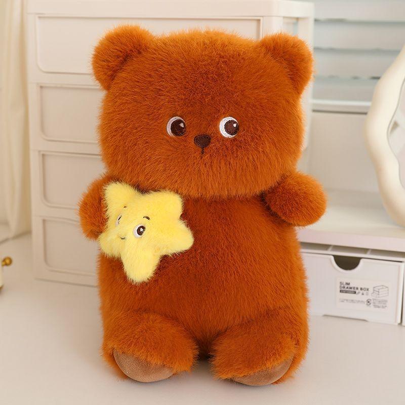 Bear Little Bow Star Pillow Doll Animal Plush Toy Children Girls Gifts Birthday