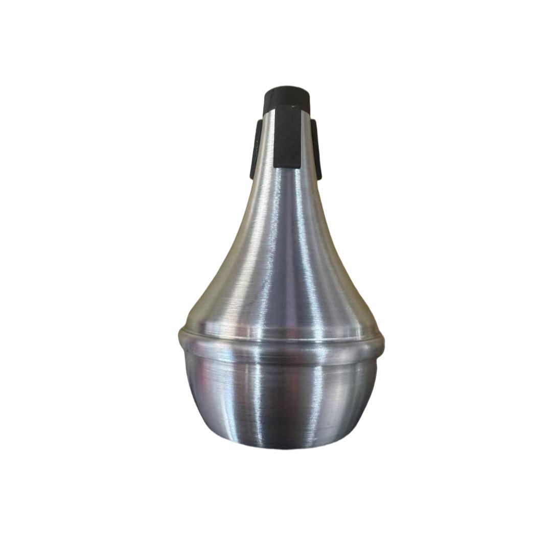 Compact Aluminum Alloy Muffler with Silencer and Noise-Reducing Black Cotton Edge Protector (Large).