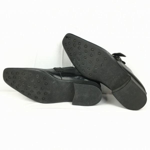Mr.JUNKO Monk Strap Business Shoes [27.0/Black] Leather Dress Shoes(USED)
