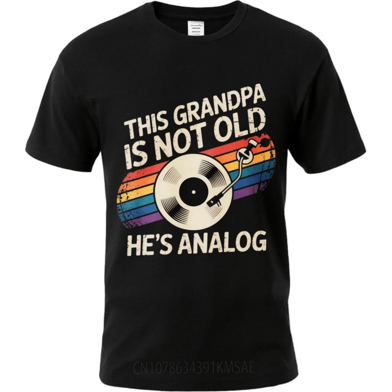 Top Tees Plus Size Tshirt Soft For Him Round Neck Tshirt Daily Wear This Grandpa Is Not Old Hes Analog Minimalist For Her Tops