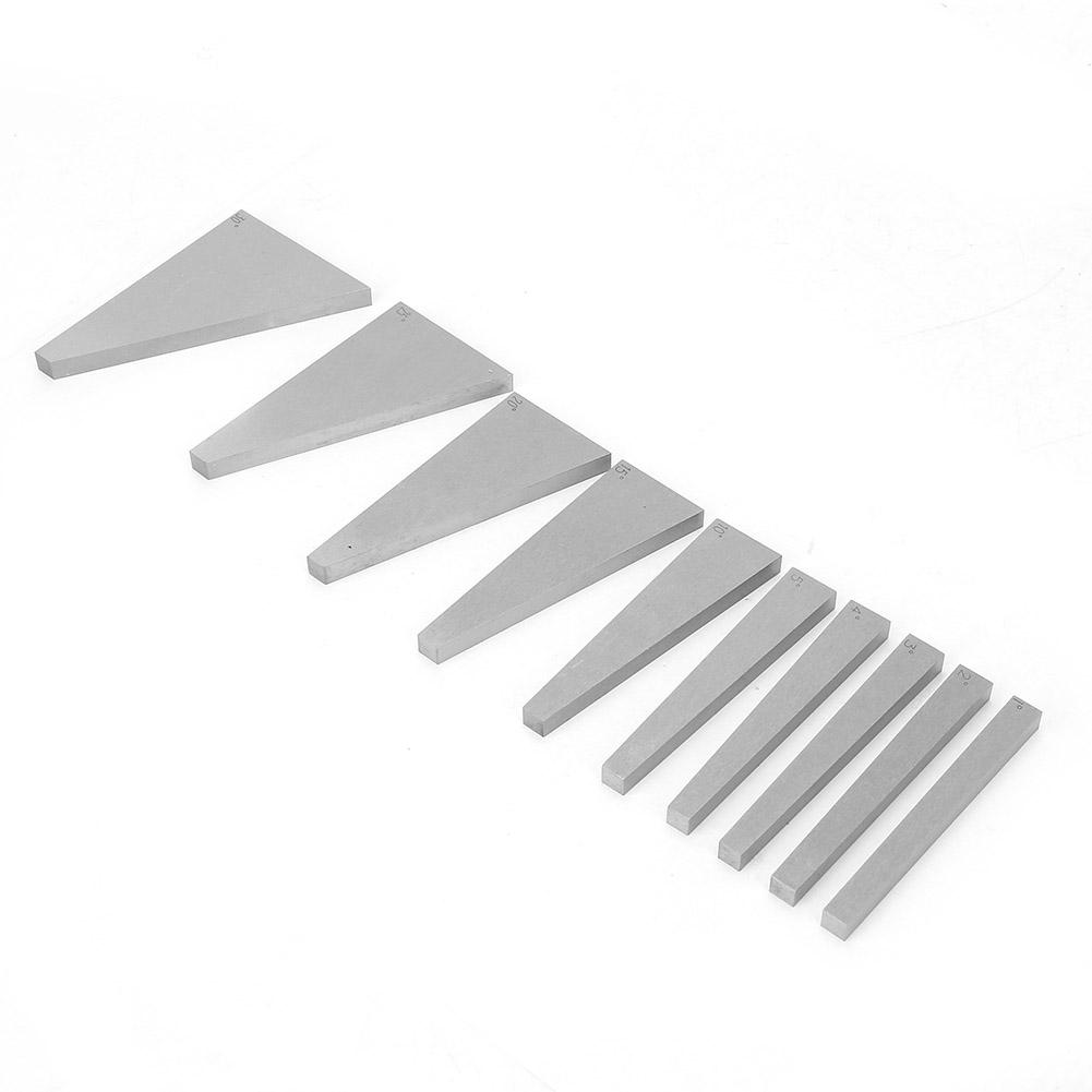 10pcs Angle Block Set Angle Gauge Machinist Precision Angle Calibration Tool 1 30 Degree