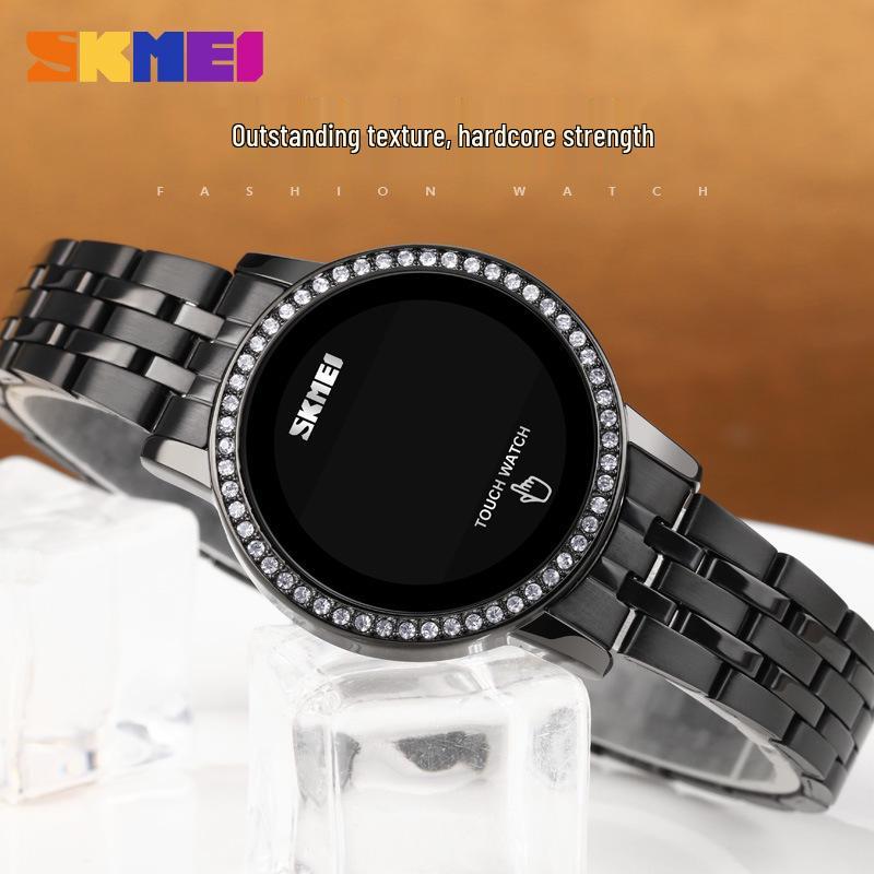 SKMEI Women's Waterproof LED Touch Screen Watch - Versatile Steel Band for Exquisite Fashion and Business Use
