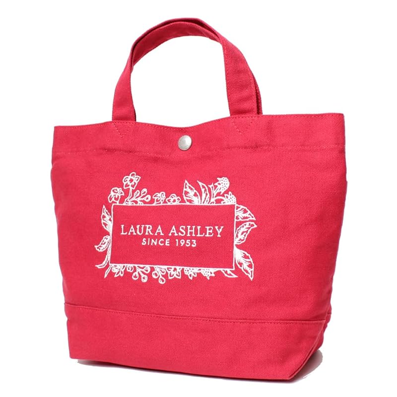 

[Laura Ashley] Laura ladies mini tote S size M size embroidery logo laura ashley ILHC-01 Ashley (Laura) Ashley) Leicester canvas tote bag canvas red