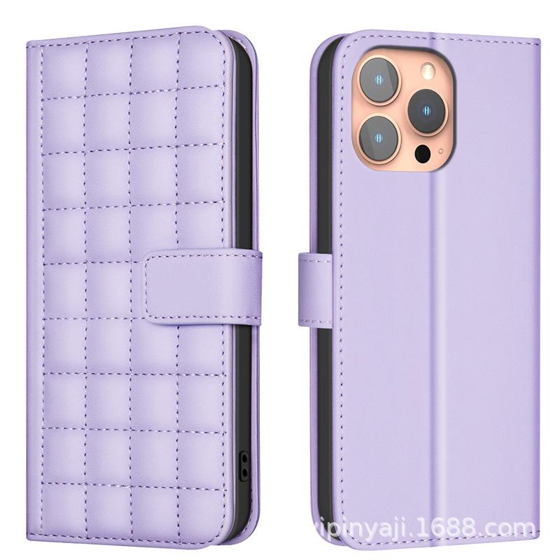 Applicable To iphone16E14 Mobile Phone Leather Case, Flip Mobile Phone Case Samsung Xiaomi Card Magnetic Case 16PROMAX