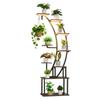 Plant Stand Indoor with Grow Lights, 160cm Tall 9-Tier Lighted Plant Shelf, Metal Corner Plants Holder, 3 Timer & 10 Brightness, Curve-Shaped Flower