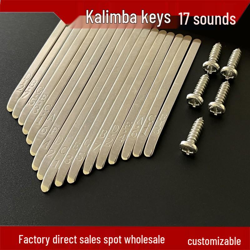 

Thumb Piano Kalimba with 17 or 21 Keys, Tough Steel Notes, Keyboard Accessories, Multiple Styles Available 17-Note Key срібний