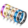 4mm Simplicity Flat Stainless Steel Rings Versatile Temperament Glossy Titanium Steel Finger Rings Youth Boy Girl Daily Jewelry