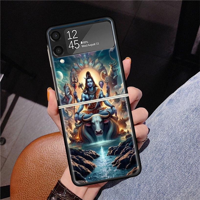 Lord Shiva Hindu God Buddha India Z Flip 7 Phnoe Case For Samsung Z Flip 6 5 4 3 5G Galaxy ZFlip7 ZFlip4 ZFlip5 ZFlip6 ZFlip3 Ph