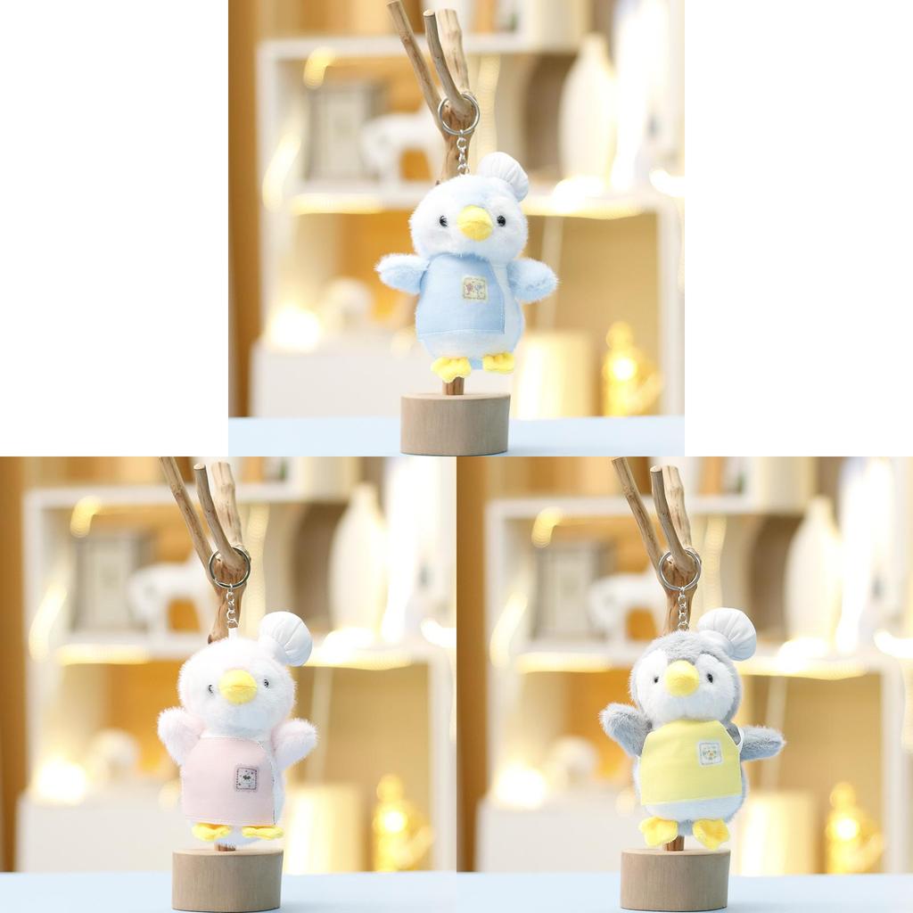 Plush Penguin Chef Keychain With Soft Short Pile For Girls Gift And Bag Decoration