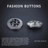 10Pcs Round Shirt Buttons High-End Exquisite Cashmere Coat Sweater Cardigan Clothes Silver Buttons