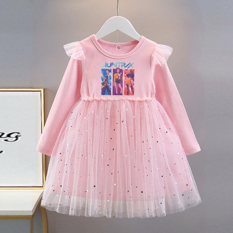 New children's clothing girls' dress spring and autumn children's tutu skirt HUNTR/X princess dress witch hunter skirt