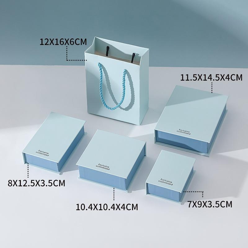 Magnetic Book-Style Jewelry Box with Soft Foam Lining Ring Earring Bracelet Flip-Top Storage Box Gift Jewelry Case Holder