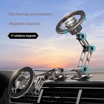 Universal 360° Rotation Magnetic Car Phone Holder Instrument Desk Support In Car For iPhone 17 16 15 14 13 12 Pro Max Samsung