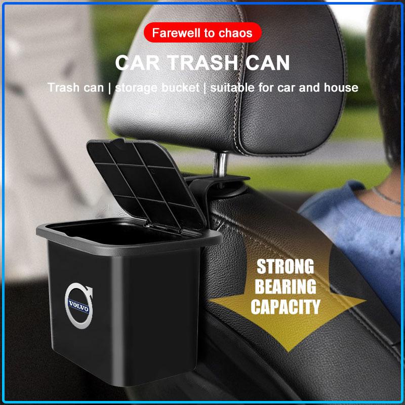 Car Seat Back Hanging Trash Can Storage Case Rear Row Organizer For Volvo 240 C70 S40 S50 S60 S70 S80 S90 V40 V50 V60 V90 XC40 XC60 XC90 Vnl Truck
