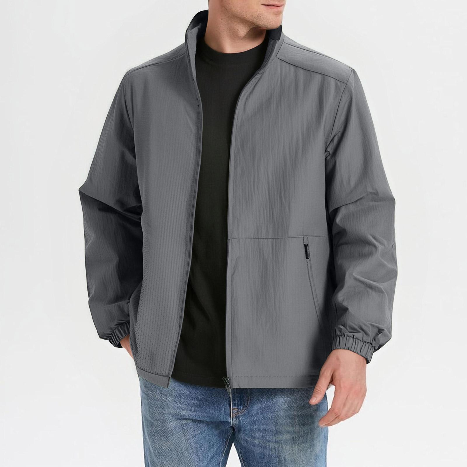 

Men s Casual Oversized Solid-Color Jacket S