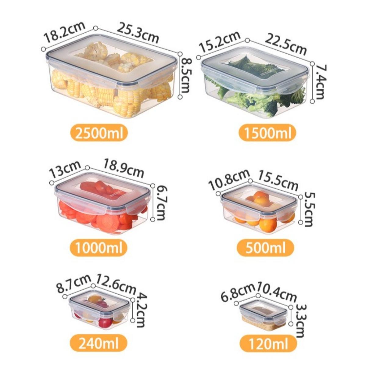 

Food Storage Containers with Lids Airtight Leakproof Meal-Prep Containers for Kitchen Reusable Plastic Microwave/Dishwasher Safe