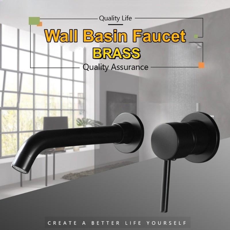 Bateria Umywalkowa Łazienkowa Ukryta Montowana na Ścianie Kran Wodny Obrót 360° Pojedynczy Uchwyt Ciepła Zimna Woda Bateria Mieszakowa Wannowa