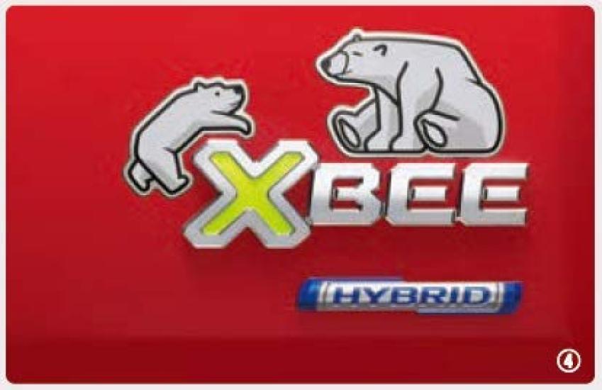 Original Suzuki Crosbee XBEE Dekorationsaufkleber Eisbär-Emblem MN71S Händler-Optionsprodukt