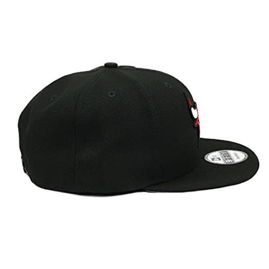New Era 9FIFTY Chicago Bulls Snapback Black X Cap, Red, Men's [Used]