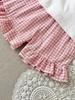 Infant White Heart T-shirt & Pink Plaid Shorts Set