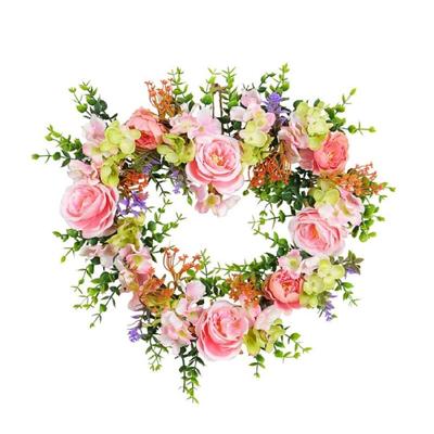 Heart Shaped Wreath Valentine's Wreath Flower Wreath Artificial Rose Garlands