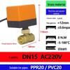 Electric Copper Ball Valve, Two/Three-Way Control, for 220V, 12V, 24V Systems - Ideal for AC, Fan Coil, Solar Applications, 4-Point Connection