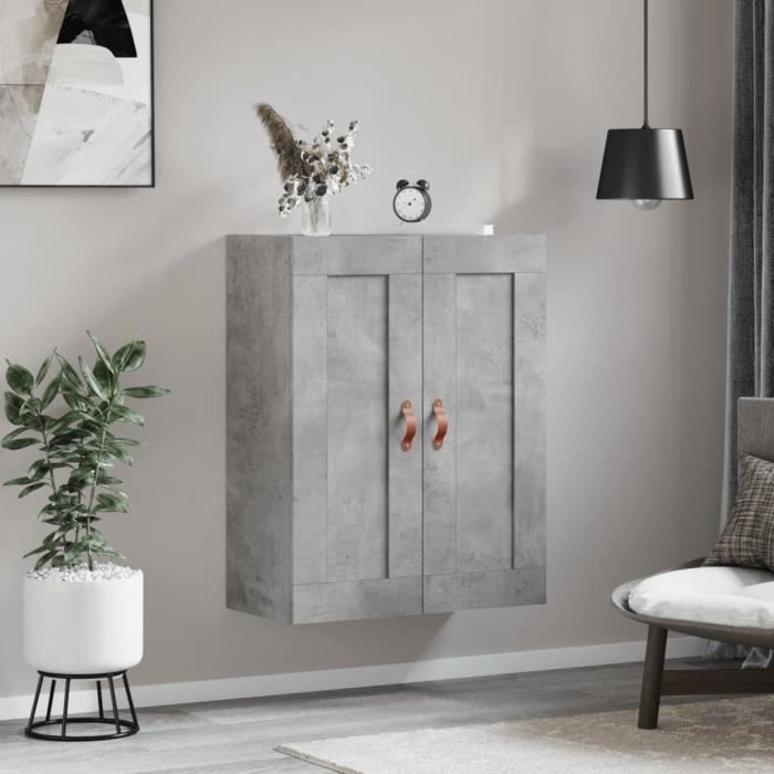 VidaXL Armoire murale gris béton 69,5x34x90 cm bois d'ingénierie 830360