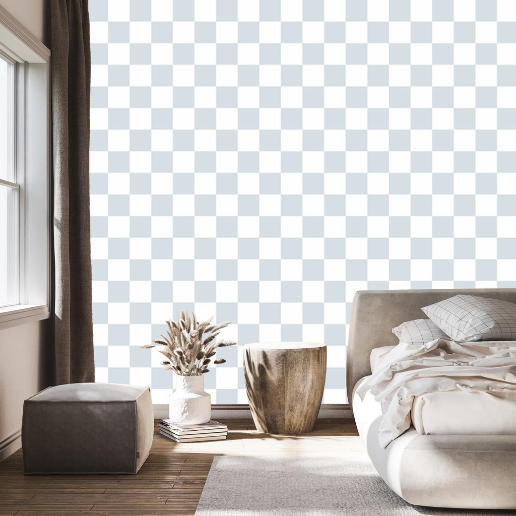 Checkerboard Wallpaper White and Light Gray for Living Room and Bedroom 50x1000