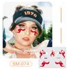 Ruikalong June 1st Kids' Waterproof Face & Forehead Cartoon Tattoo Stickers for Face Painting