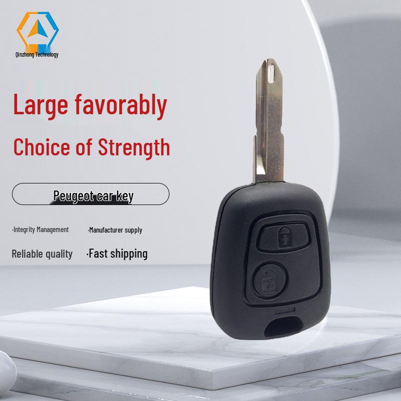Peugeot 206 2-Button Remote Key with 433MHz Frequency and 7961 Chip
