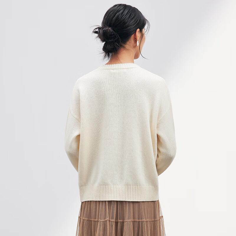 JOY SPEAKER Dámský svetr s kulatým výstřihem ze směsi vlny