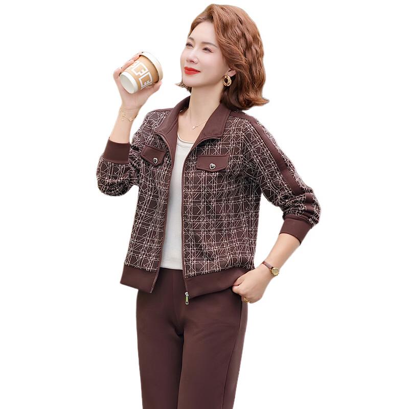 Ya Lu Women's Plus Size Casual Autumn Two-Piece Set