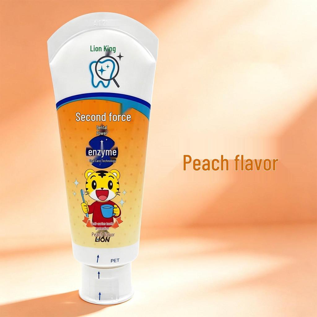 Lion Kid's Enzyme Toothpaste, 60g – Gentle Plaque Remover, Cavity Prevention for Healthy Baby Teeth