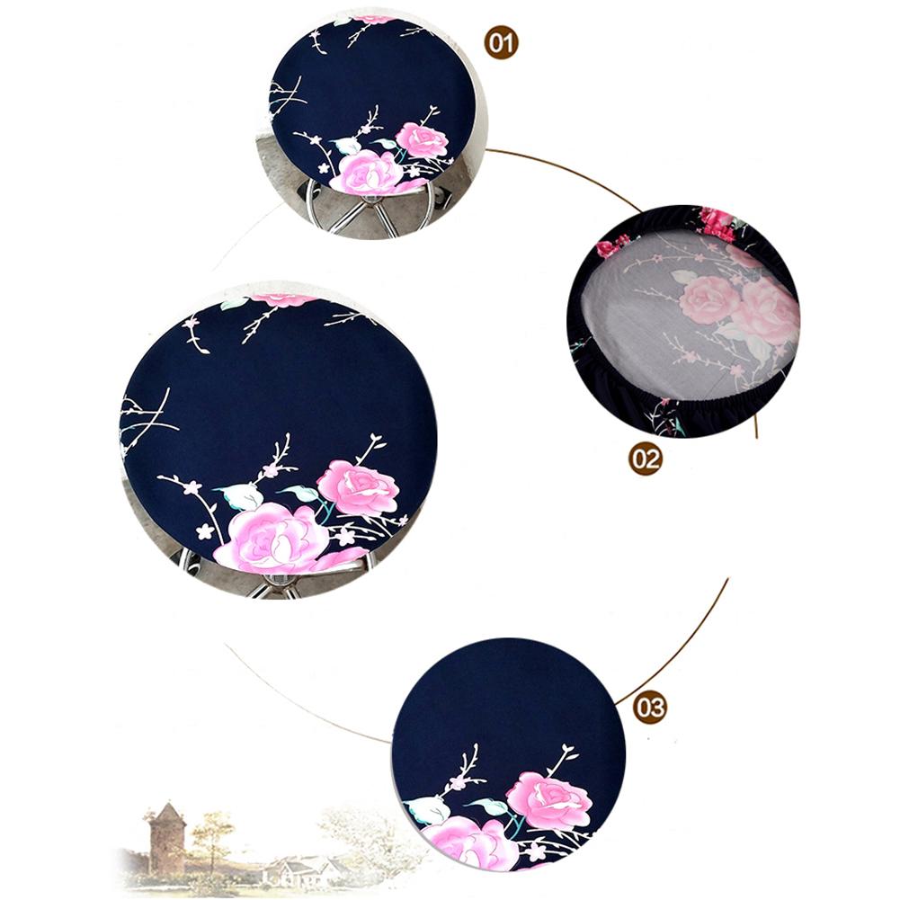 New Printed Round Chair Cover Bar Stool Cover Fashion Elastic Seat Cover Elastic Chair Slipcover Cover Home Textile